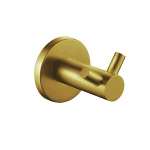Handdoekhaak dubbel | RONDO | GEBORSTELD GOUD