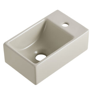 Rhea XXS fontein rechts 30,5 x 18 x 11 cm keramiek beige