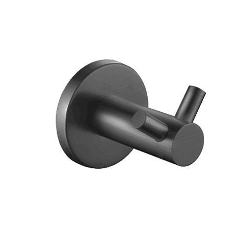 Handdoekhaak dubbel | RONDO | GUNMETAL GRIJS