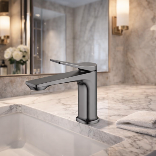Edge wastafelkraan | gunmetal | Kayvit