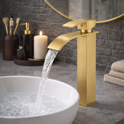 Royale fonteinkraan XL | Geborsteld goud | Kayvit